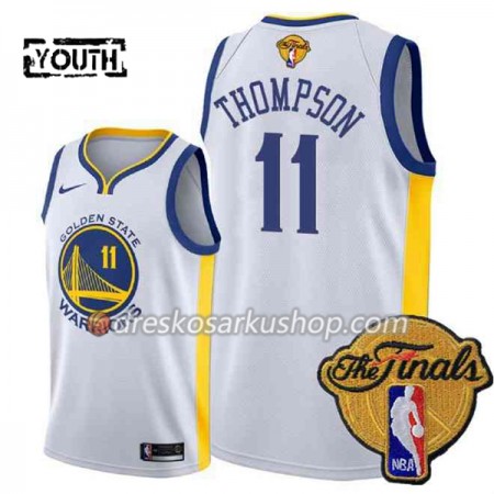 Dječji NBA Dres Golden State Warriors Klay Thompson 11 2018 NBA Finals Patch Nike Bijela Swingman